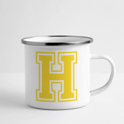Letter H – Capital Athletic Alphabet Monogram - Camper Mug