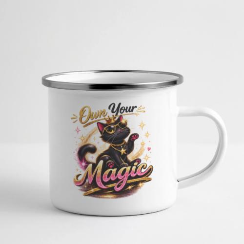 Own Your Magic – Glam Black Cat - Camper Mug