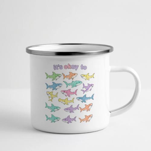 It’s Okay To – Cute Pastel Shark - Camper Mug