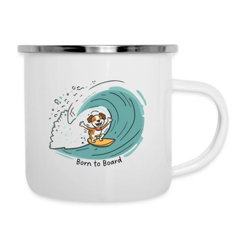 Born to Board Surfer Dog - Camper Mug