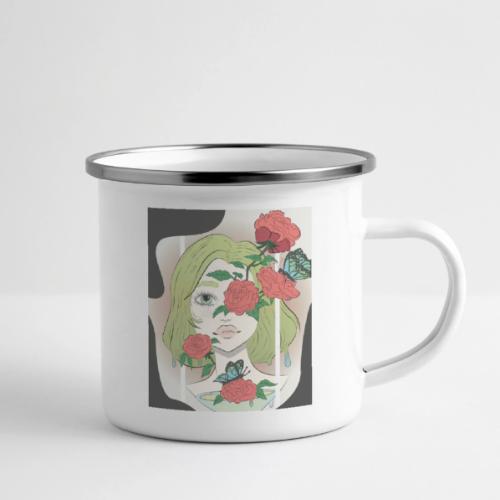 Girl with Rose Vine - Camper Mug