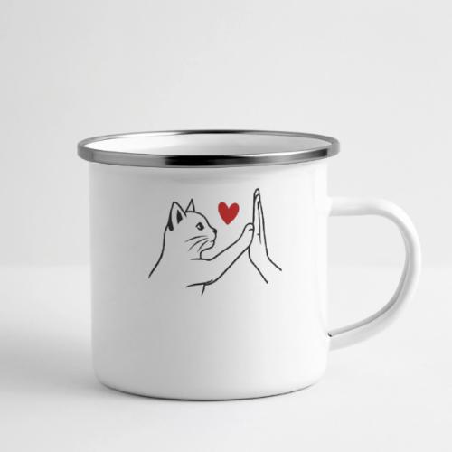 Cat Lover High-Five T-Shirt - Camper Mug
