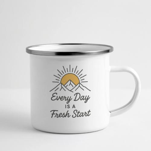 Inspirational Mountain Sunrise Motif - Camper Mug