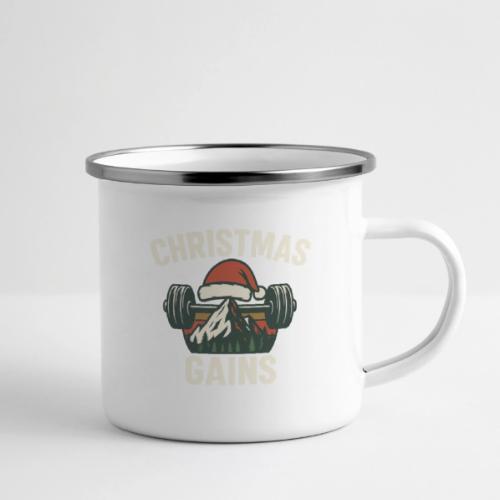 Christmas Gains – Santa Barbell Power - Camper Mug