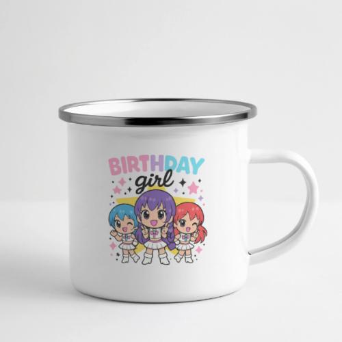 Cute Chibi Birthday Idol Girls - Camper Mug
