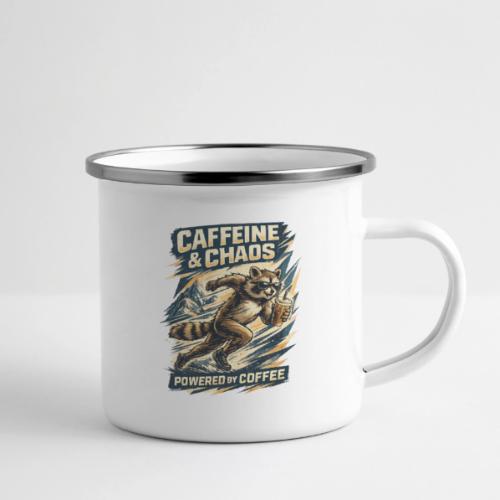 Funny Caffeine Chaos Raccoon Coffee Lover Morning - Camper Mug