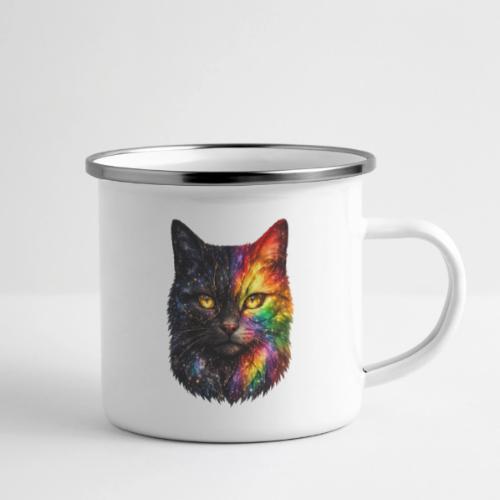 Cosmic Galaxy Rainbow Cat - Camper Mug