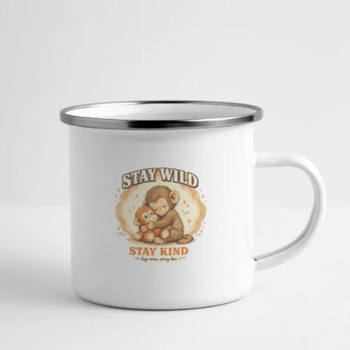 Stay Wild Stay Kind Punch Monkey Hug - Camper Mug