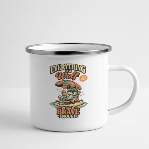 Everything Is A Wolf – Retro Chill - Camper Mug