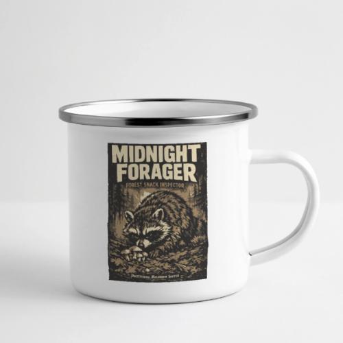 Midnight Forager Raccoon Mushroom Hunter - Camper Mug