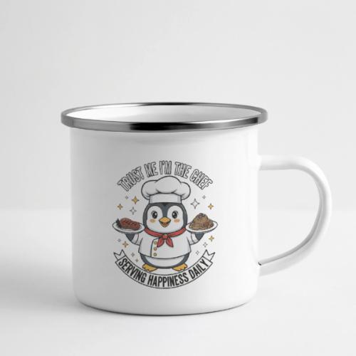 cute Penguin Chef-Funny Cartoon Daily Happiness - Camper Mug