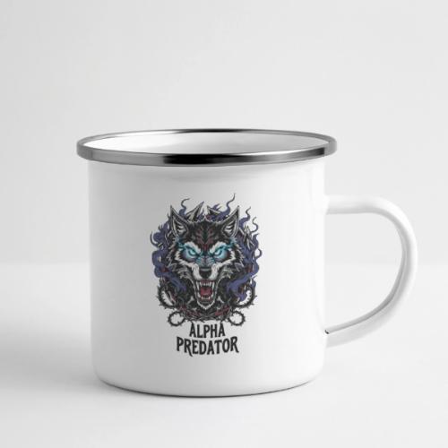 Alpha Predator Wolf Fierce Neon Eyes - Camper Mug