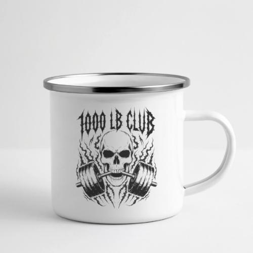 1000 LB Club Skull Barbell Powerlif - Camper Mug