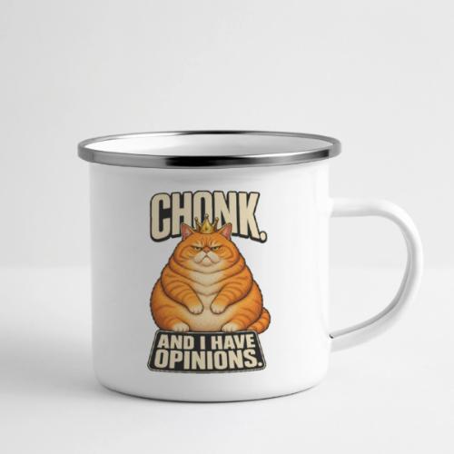 Chonk King Cat - Opinionated Kitty - Camper Mug