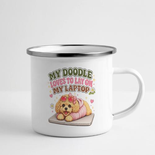 My Laptop Belongs to My Doodle - Camper Mug