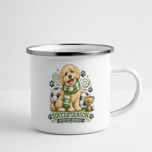 Soccer Season With My Doodle Goldendoodle Dog - Camper Mug