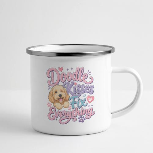 Doodle Kisses Fix Everything Dog Lover Gift - Camper Mug