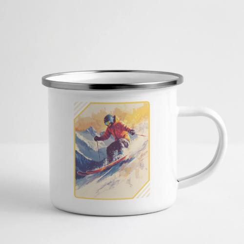 Skiing Through Snow Dreams - Camper Mug