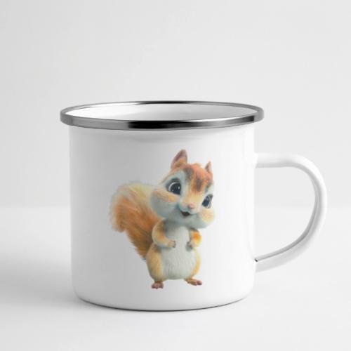 Adorable Cartoon Baby Squirrel Smiling - Camper Mug