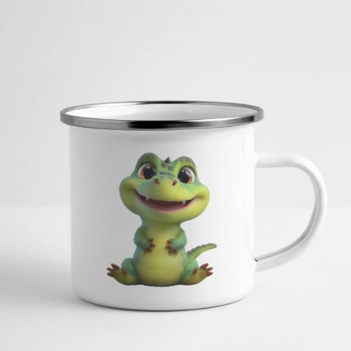 Playful Cartoon Baby Alligator - Camper Mug