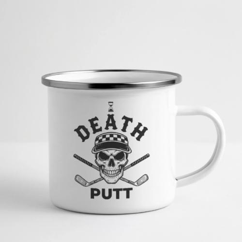 DEATH PUTT - Gothic Golf Gift Tee - Skull & Putter - Camper Mug