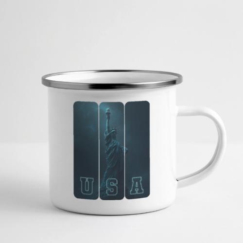 Neon Liberty USA Triptych - Camper Mug