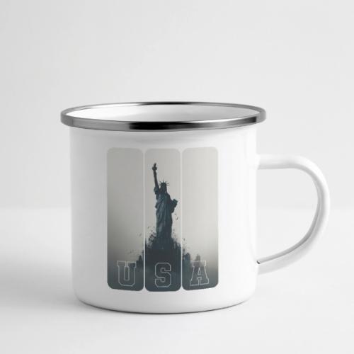 USA: Liberty Rising Over Manhattan - Camper Mug