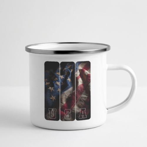USA: Worn Stars and Stripes - Camper Mug