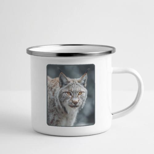 Lynx Portrait Piercing Eyes Design - Camper Mug