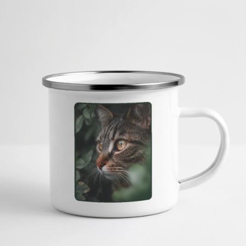 Tabby Cat Jungle Eyes Design - Camper Mug