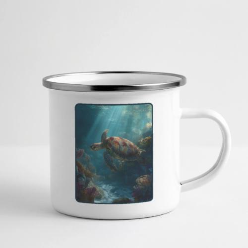 Sea Turtle Coral Reef Design - Camper Mug