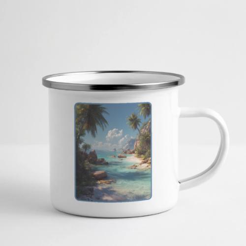Tropical Island Paradise Ocean Design - Camper Mug