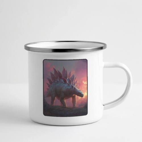 Stegosaurus Sunset Forest Design - Camper Mug