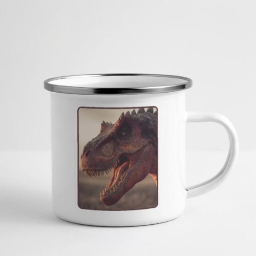T Rex Roaring Close-Up Design - Camper Mug