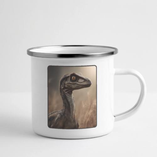 Velociraptor Feathered Portrait Design - Camper Mug