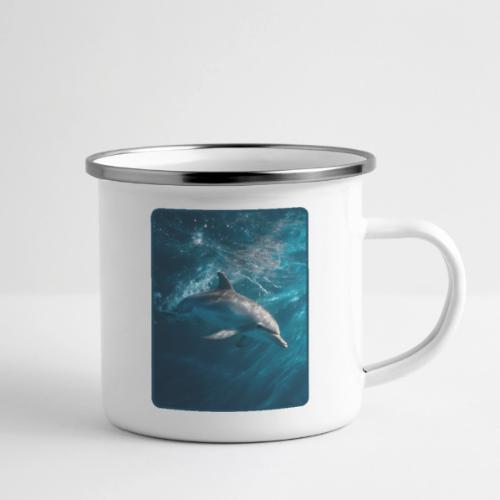 Dolphin Sunlit Ocean Serenity Design - Camper Mug