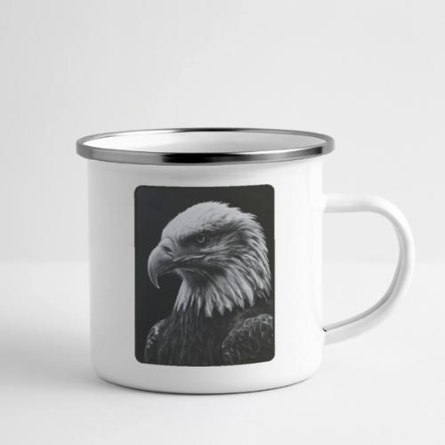 Black White Bald Eagle Design - Camper Mug