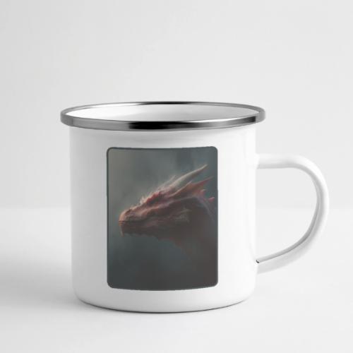 Red Dragon Fog Portrait Design - Camper Mug
