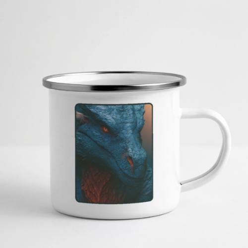 Turquoise Dragon Fire Eye Design - Camper Mug
