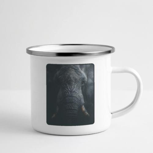 Shadow Elephant Intense Eyes Design - Camper Mug