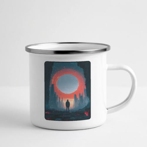 Cosmic Portal Future City Design - Camper Mug