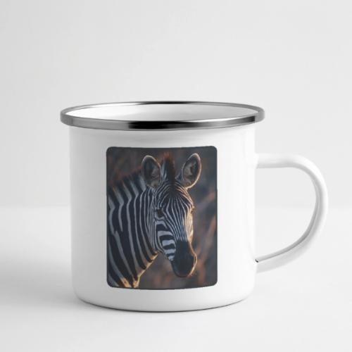 Majestic Zebra Sunset Portrait Design - Camper Mug