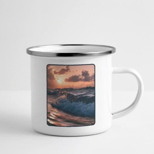 Golden Sunset Ocean Wave - Camper Mug