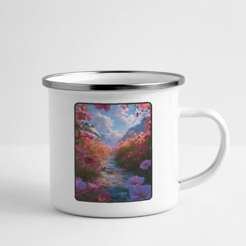 Dreamy Cosmos Valley Landscape Art - Camper Mug