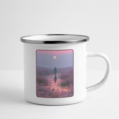 Ethereal Sunset Flower Field Art - Camper Mug