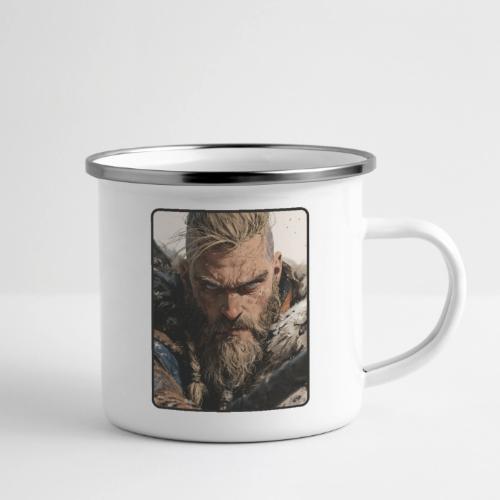 Fierce Viking Warrior Portrait - Camper Mug
