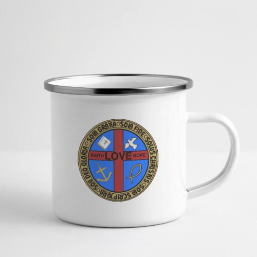 Five Solas Faith Hope Love Shirt–Christian Symbols - Camper Mug