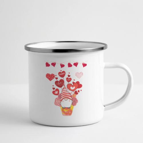 Design wrapped in love hearts, vibrating in love. - Camper Mug