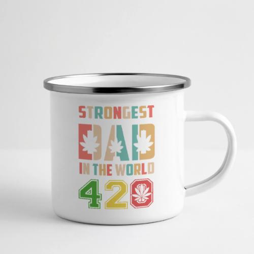 Chucklesome 420 Dad Loves Herb Weed Marijuana - Tasse émaillée