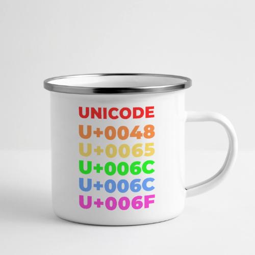 Hello, in unicode - Camper Mug